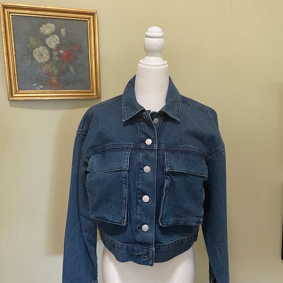 LOFT medium wash Blue Jean Jacket - Picture 2 of 6